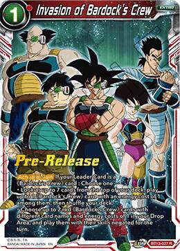 Invasion of Bardock's Crew BT13-027 Rare