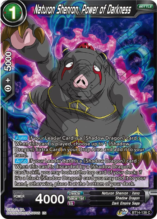 Naturon Shenron, Power of Darkness BT14-138 Common