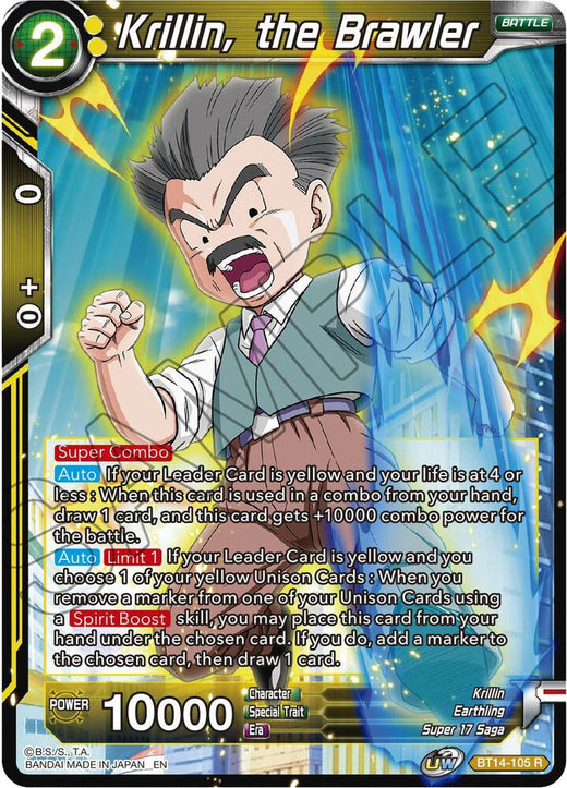 Krillin, the Brawler BT14-105 Rare