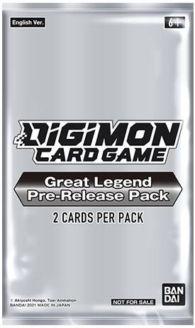 Digimon Card Game: Great Legend Pre-Release Cards