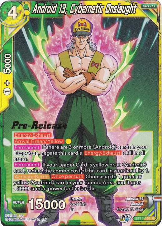 Android 13, Cybernetic Onslaught BT14-151 Rare