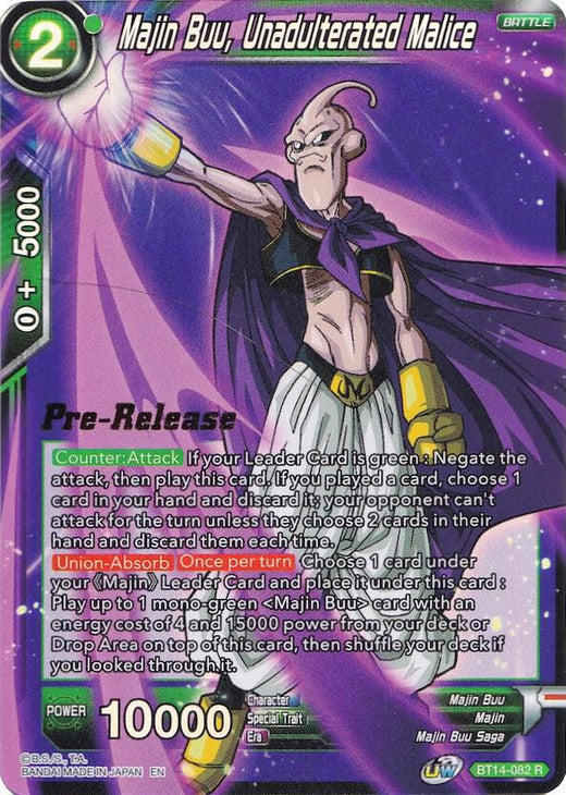 Majin Buu, Unadulterated Malice BT14-082 Rare