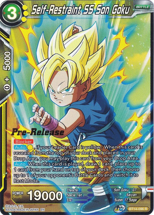 Self-Restraint SS Son Goku BT14-096 Rare