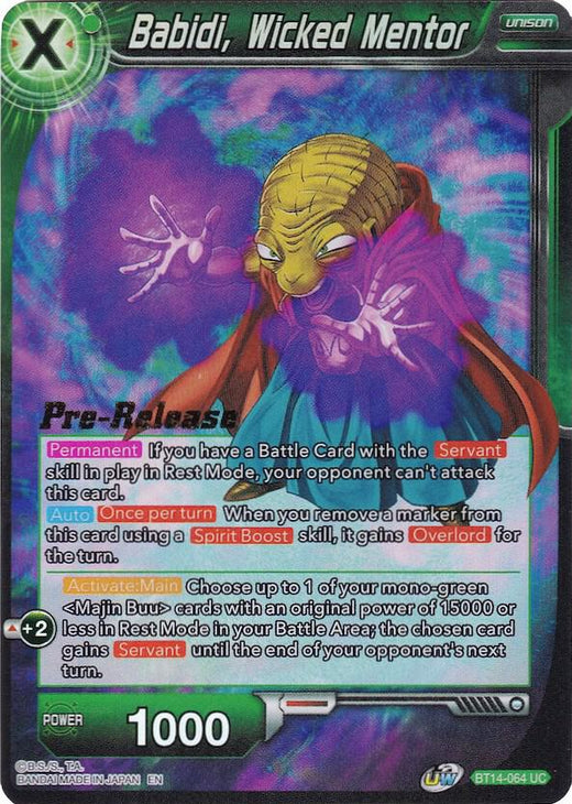 Babidi, Wicked Mentor BT14-064 Uncommon