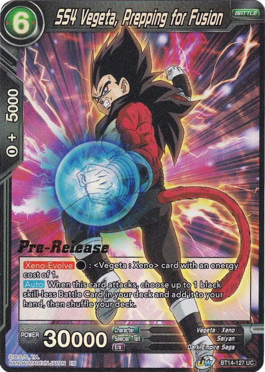 SS4 Vegeta, Prepping for Fusion BT14-127 Uncommon