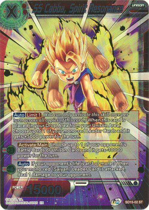 SS Cabba, Spirit Resonance (Gold Stamped) SD15-02 Starter Rare Foil