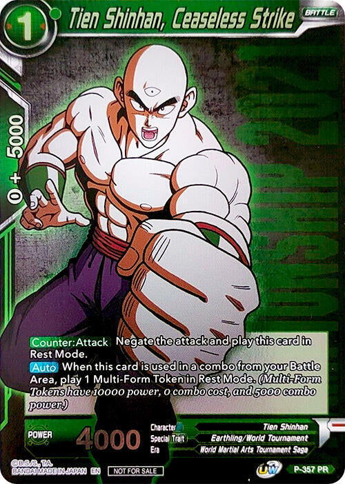 Tien Shinhan, Ceaseless Strike (Championship Pack 2021 Vol.3) P-357 Promo