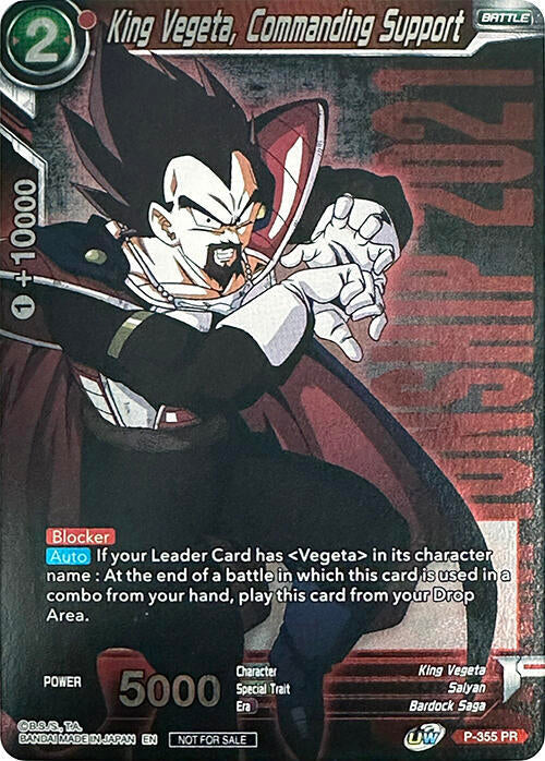 King Vegeta, Commanding Support (Championship Pack 2021 Vol.3) P-355 Promo