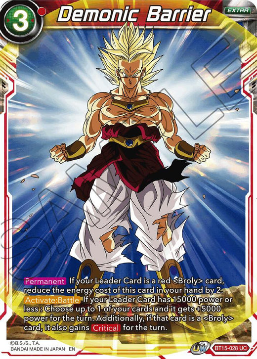 Demonic Barrier BT15-028 Uncommon