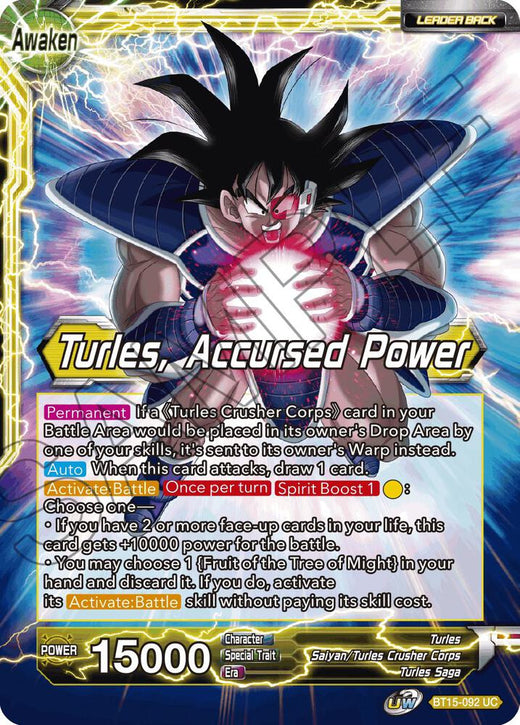 Turles // Turles, Accursed Power BT15-092 Uncommon