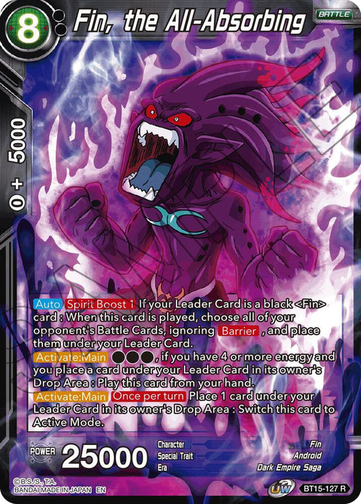 Fin, the All-Absorbing BT15-127 Rare