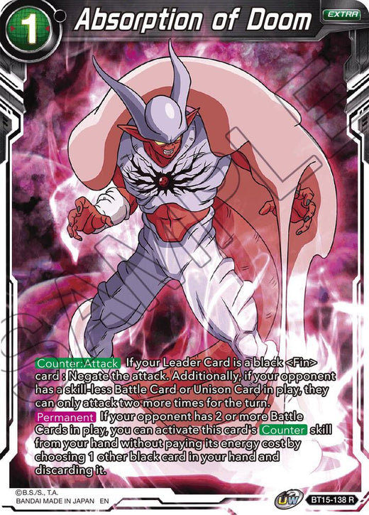 Absorption of Doom BT15-138 Rare