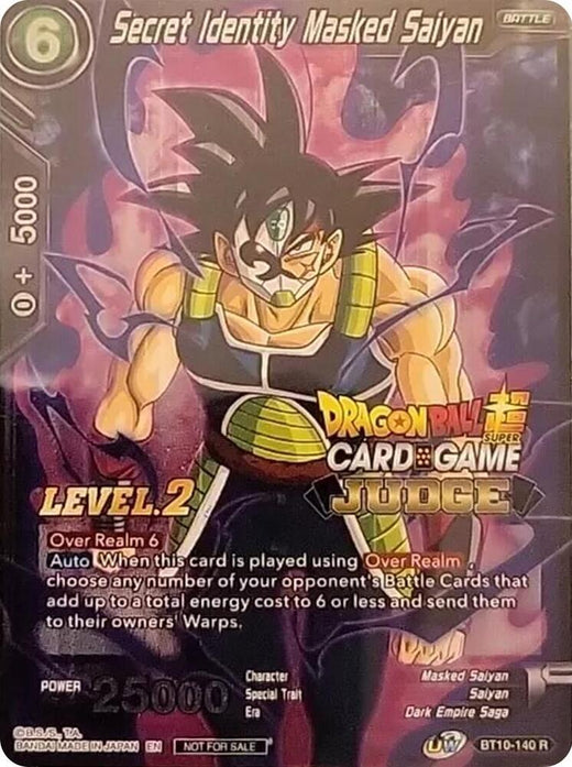 Secret Identity Masked Saiyan (Level 2) BT10-140 Promo Foil