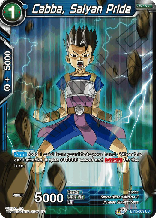 Cabba, Saiyan Pride BT15-039 Uncommon