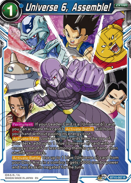 Universe 6, Assemble! BT15-057 Rare