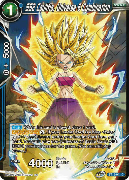 SS2 Caulifla, Universe 6 Combination BT15-041 Common