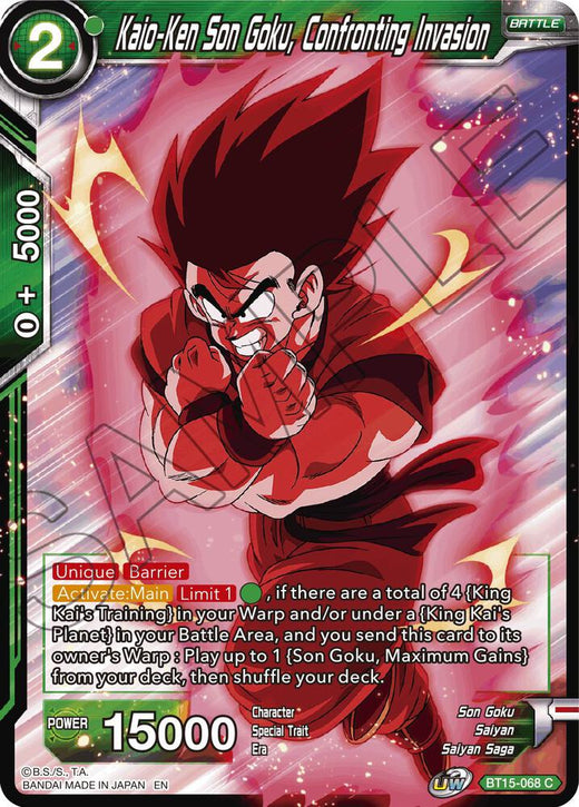 Kaio-Ken Son Goku, Confronting Invasion BT15-068 Common