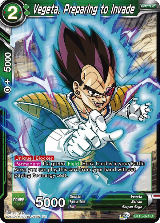 Vegeta, Preparing to Invade BT15-074 Common