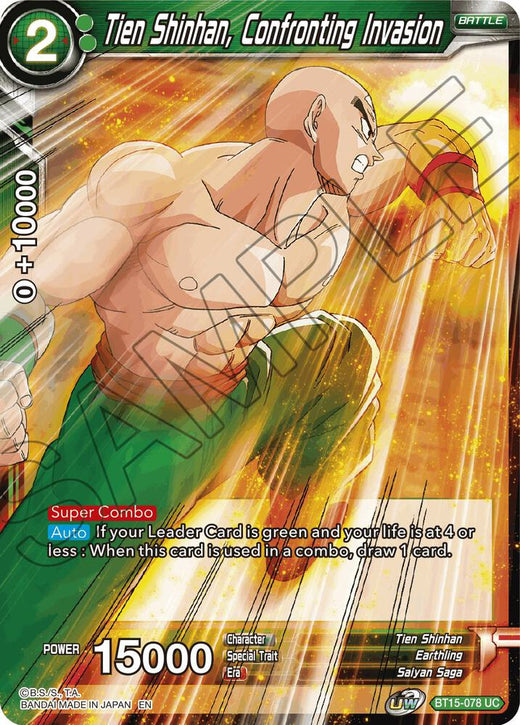 Tien Shinhan, Confronting Invasion BT15-078 Uncommon