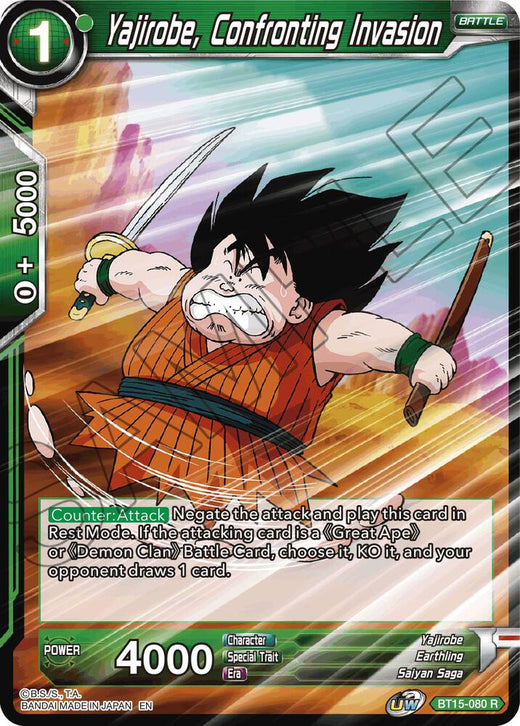 Yajirobe, Confronting Invasion BT15-080 Rare