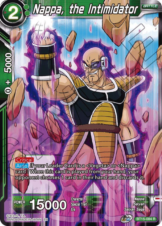 Nappa, the Intimidator BT15-084 Rare