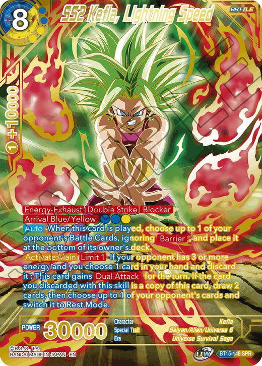SS2 Kefla, Lightning Speed (SPR) BT15-148 Special Rare Foil