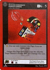 Headless Horseman's Pumpkin Gummies (First Edition) | Holiday Promos | Gold | Holo | #3/5