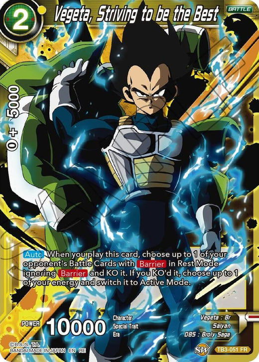 Vegeta, Striving to be the Best TB3-051 Rare Foil