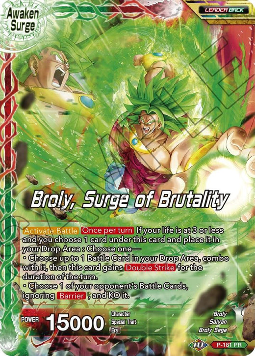 Broly // Broly, Surge of Brutality P-181 Uncommon