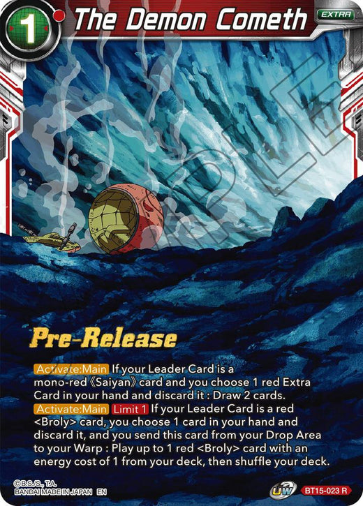 The Demon Cometh BT15-023 Rare