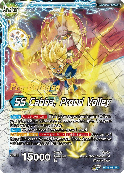 Cabba // SS Cabba, Proud Volley BT15-031 Uncommon