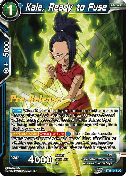 Kale, Ready to Fuse BT15-044 Uncommon