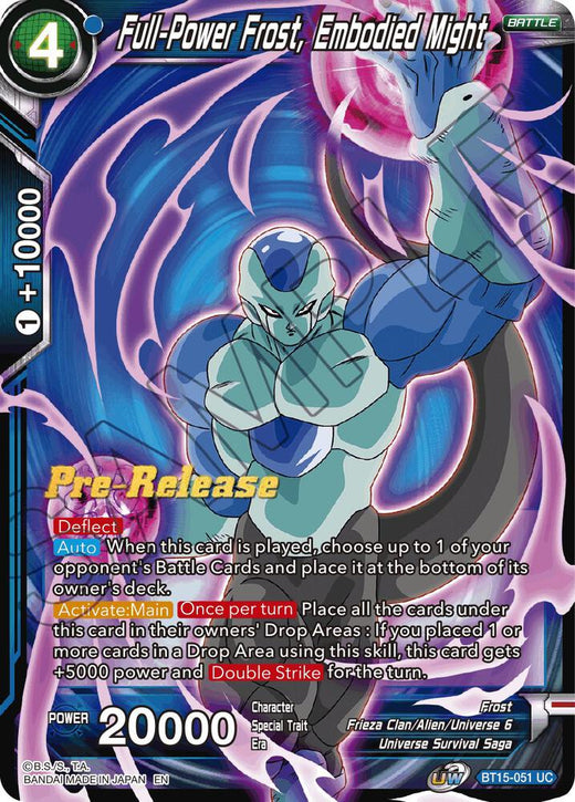 Full-Power Frost, Embodied Might BT15-051 Uncommon