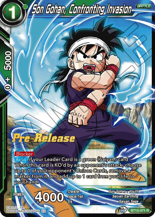 Son Gohan, Confronting Invasion BT15-071 Rare