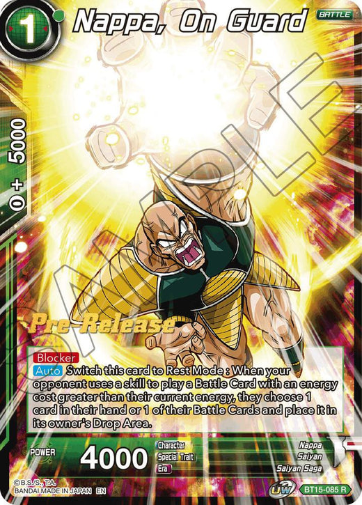 Nappa, on Guard BT15-085 Rare