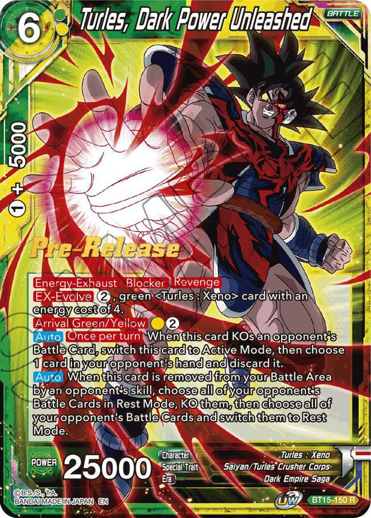 Turles, Dark Power Unleashed BT15-150 Rare