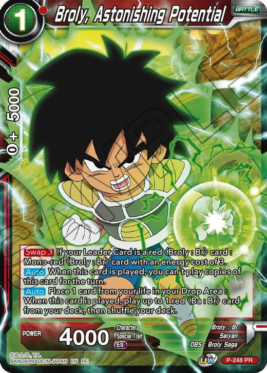 Broly, Astonishing Potential P-248 Rare Foil