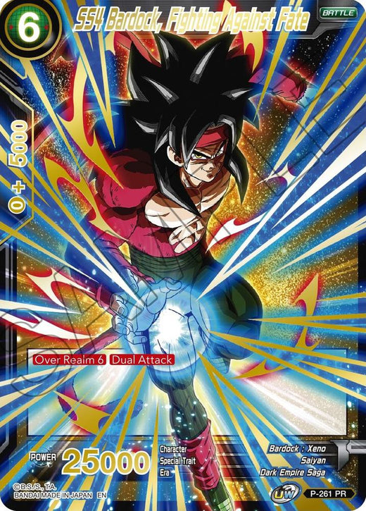 SS4 Bardock, Fighting Against Fate (Gold Stamped) P-261 Rare Foil