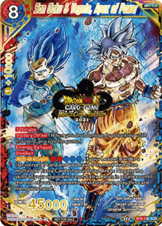Son Goku & Vegeta, Apex of Power (World Championship 2021) BT9-136 Secret Rare