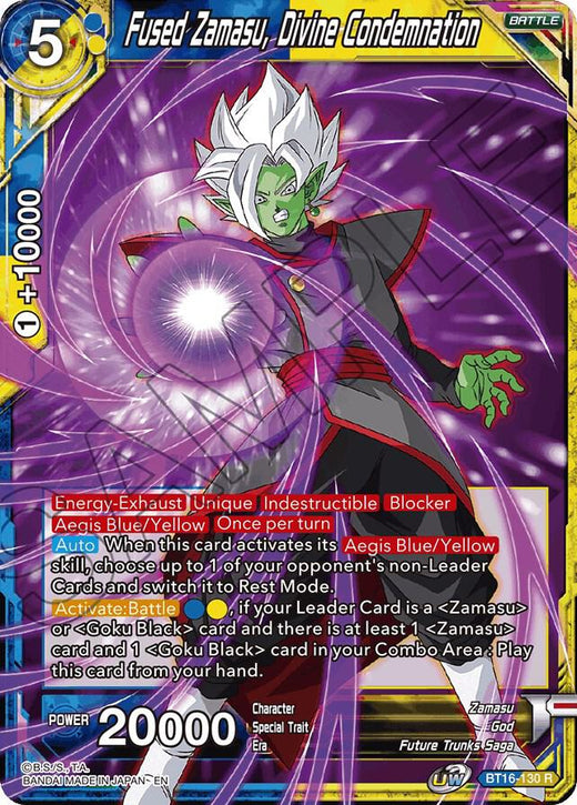 Fused Zamasu, Divine Condemnation BT16-130 Rare