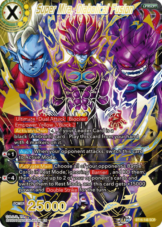 Super Mira, Diabolical Fusion BT16-148 Secret Rare Foil