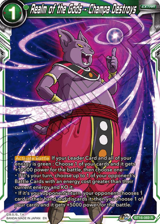 Realm of the Gods - Champa Destroys BT16-069 Rare