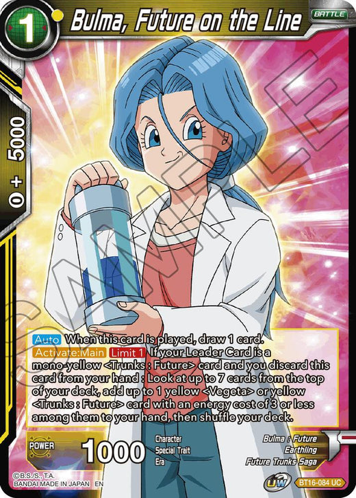 Bulma, Future on the Line BT16-084 Uncommon
