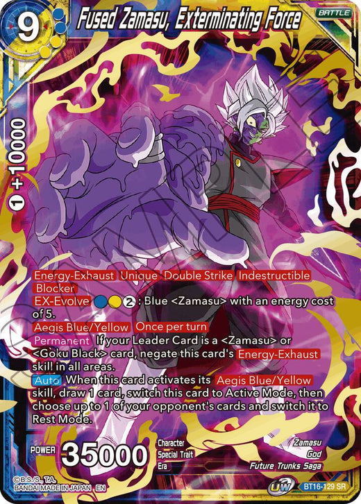 Fused Zamasu, Exterminating Force BT16-129 Super Rare Foil