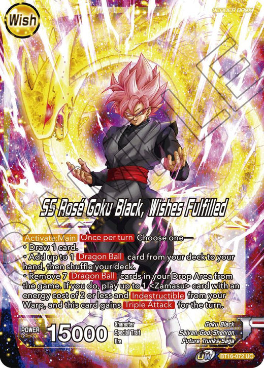 Zamasu // SS Rose Goku Black, Wishes Fulfilled BT16-072 Uncommon