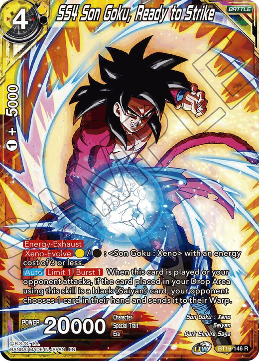 SS4 Son Goku, Ready to Strike BT16-146 Rare