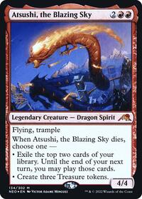 Atsushi, the Blazing Sky | Prerelease Cards | Mythic Rare | Foil | #134