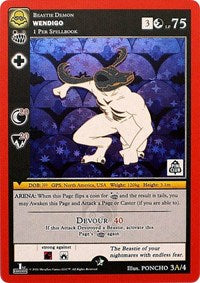 Wendigo - 3A (Pin Club Nightfall Mystery Collection 1st Edition) | Miscellaneous Promos | Gold | Holo | #3A/4