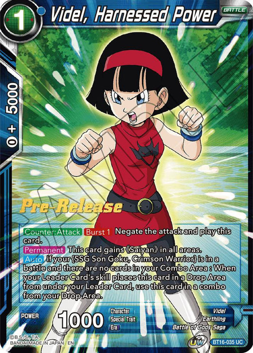 Videl, Harnessed Power BT16-035 Uncommon