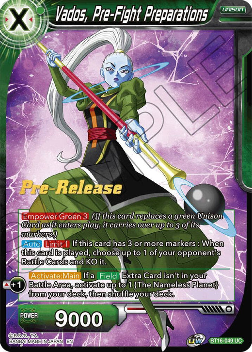 Vados, Pre-Fight Preparations BT16-049 Uncommon